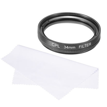 Picture of MECCANIXITY 34mm Circular Polarizer Filter, Double Sided Multi-Layer Coatings Polarizing Filter with Cleaning Cloth for Camera Lens