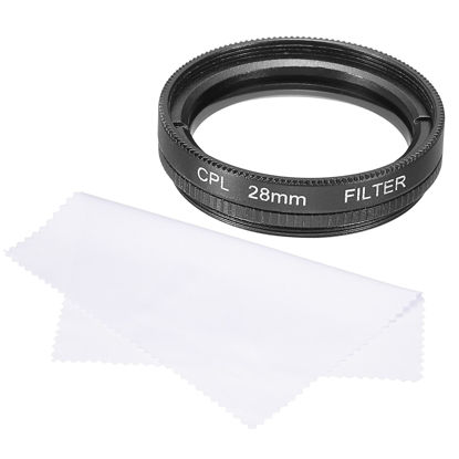 Picture of MECCANIXITY 28mm Circular Polarizer Filter, Double Sided Multi-Layer Coatings Polarizing Filter with Cleaning Cloth for Camera Lens