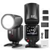 Picture of NEEWER Z2-S 2.4G TTL Round Head Flash Speedlite for Sony, 76Ws Speedlight with Upgraded UI, Modeling Lamps, TTL/M Quick TCM Switch, 1/8000s HSS, 2600mAh Battery, 480 Full Power Flashes, Cleaning Cloth