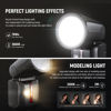 Picture of NEEWER Z2-S 2.4G TTL Round Head Flash Speedlite for Sony, 76Ws Speedlight with Upgraded UI, Modeling Lamps, TTL/M Quick TCM Switch, 1/8000s HSS, 2600mAh Battery, 480 Full Power Flashes, Cleaning Cloth