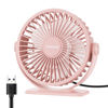 Picture of TriPole USB Desk Fan Mini Portable Personal Fan, 3 Speeds Adjustable Strong Breeze Small Electric Fan, 360° Rotation Quiet Plug In USB Fan for Desktop Bedroom Office Table Travel Cruise, Pink, 4.5in