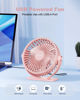 Picture of TriPole USB Desk Fan Mini Portable Personal Fan, 3 Speeds Adjustable Strong Breeze Small Electric Fan, 360° Rotation Quiet Plug In USB Fan for Desktop Bedroom Office Table Travel Cruise, Pink, 4.5in