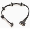 Picture of OHKIKOME SATA Power Splitter Cable 19.7 in (500 mm) - 15 Pin SATA 1 Male to 5 Female Power Splitter Adapter Cable Powers up to 5 HDD, SSD, Optical Drives (1, Black)