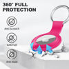 Picture of Linsaner Compatible with AirTag Case Keychain Air Tag Holder Silicone AirTags Key Ring Cases Tags Chain Apple AirTag GPS Item Finders Accessories（Hot Pink）