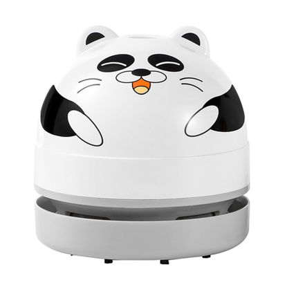 Picture of Ryaacphi Desktop Vacuum Cleaner Mini,Cordless & Portable,Dust & Crumb Sweeper,Cute Cartoon Panda,USB,Easy to Remove Dust/Hair/Pet Hair/Crumbs on Desktop/Table/Keyboard/Sofa and etc,Lightweight Design