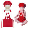 Picture of KHC-KHF Baby Photography Prop Chef Hat Apron Newborn Photograph Prop Chef Photo Props Costume Adjustable Strap for Boys and Girls Infant Twins