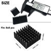 Picture of Awxlumv 10Pcs Small Heat Sink 25x25x10mm + Thermal Conductive Adhesive Tape, 25mm Heatsink Aluminum Radiator Cooler Cooling Fin for Electronics CPU Led Black