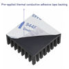 Picture of Awxlumv 10Pcs Small Heat Sink 25x25x10mm + Thermal Conductive Adhesive Tape, 25mm Heatsink Aluminum Radiator Cooler Cooling Fin for Electronics CPU Led Black