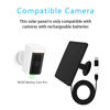 Picture of Camera Solar Panel Compatible with WYZE Battery Cam Pro Wireless Outdoor, 4W 5V Solar Panel with 10ft Micro USB Type C Charging Cable for Battery Powered Security Camera, Adjustable Wall Mount, Black