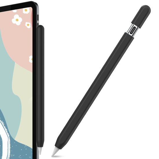 Picture of AhaStyle Silicone Case for Apple Pencil (USB-C) 2023 Ultra Thin Proteative Cover Skin Apple Pencil Sleeve Anti-Slip Grip Compatible with Apple Pencil USB C (Black)
