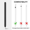 Picture of AhaStyle Silicone Case for Apple Pencil (USB-C) 2023 Ultra Thin Proteative Cover Skin Apple Pencil Sleeve Anti-Slip Grip Compatible with Apple Pencil USB C (Black)