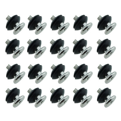 Picture of SQXBK 20PCS 3.5 Inch Anti Vibration Mounting Screws Black Hard Disc Vibration Damping Screws Suitable for Computer Chassis Cabinet