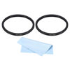 Picture of PATIKIL 67mm-62mm Metal Step Down Ring with Cleaning Cloth, 2 Pack Camera Lens Filter Adapter Ring Aluminum Filter Adapter Ring for Camera Lenses Hood, Black