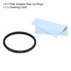 Picture of PATIKIL 67mm-62mm Metal Step Down Ring with Cleaning Cloth, 2 Pack Camera Lens Filter Adapter Ring Aluminum Filter Adapter Ring for Camera Lenses Hood, Black