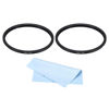 Picture of PATIKIL 82mm-77mm Metal Step Down Ring with Cleaning Cloth, 2 Pack Camera Lens Filter Adapter Ring Aluminum Filter Adapter Ring for Camera Lenses Hood, Black
