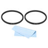 Picture of PATIKIL 72mm-67mm Metal Step Down Ring with Cleaning Cloth, 2 Pack Camera Lens Filter Adapter Ring Aluminum Filter Adapter Ring for Camera Lenses Hood, Black
