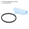 Picture of PATIKIL 72mm-67mm Metal Step Down Ring with Cleaning Cloth, 2 Pack Camera Lens Filter Adapter Ring Aluminum Filter Adapter Ring for Camera Lenses Hood, Black