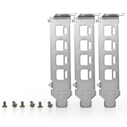 Picture of Lzcdelyxiao 3 Pcs Low Profile Short Bracket Compatible with NVS510 T1000 T600 NVS 510 P400 P1000 P600 P620 K1200 Quadro K1200 with Screws