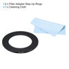 Picture of PATIKIL 77mm-52mm Metal Step Down Ring with Cleaning Cloth, 2 Pack Camera Lens Filter Adapter Ring Aluminum Filter Adapter Ring for Camera Lenses Hood, Black