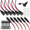 Picture of Tugermoola 6 Sets 5.5 x 2.1mm DC Power Jack Threaded Female Panel Mount Barrel Connector Adapter Kit with Cover Cap OLA012
