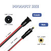 Picture of Tugermoola 6 Sets 5.5 x 2.1mm DC Power Jack Threaded Female Panel Mount Barrel Connector Adapter Kit with Cover Cap OLA012