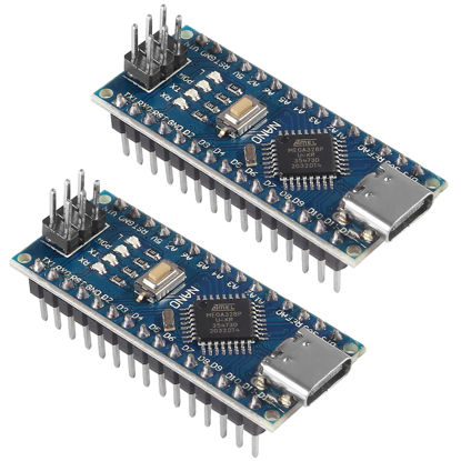 Picture of AITRIP 2pcs for Nano Board CH340/ATmega+328P Without USB Cable, Type-C Connection Compatible with Arduino Nano V3.0,Welded Module