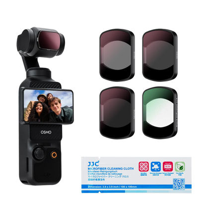 Picture of JJC 4-Pack Magnetic ND Filter & 1/4 Black Mist Diffusion Filter Kit for DJI OSMO Pocket 3, ND16 ND64 ND256 Neutral Density & Cinematic Dreamy Effect Filter, Multi-Coated HD Optical Glass
