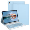 Picture of Divufus Keyboard Case for iPad 10th Generation 10.9 Inch 2022 [Magnetic Detachable Wireless Keyboard][Support 3 System] Flip Stand Case with Pencil Holder for iPad 10.9” 10th Gen, Light Blue