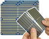 Picture of ElectroCookie Snappable PCB, Strip Board with Power Rails for Electronics Projects Compatible for DIY Arduino Soldering Projects, Gold-Plated, 3.8"x3.5" (3 Pack, Blue)