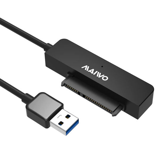 Picture of MAIWO SATA to USB Cable, 2.5 inch SATA SSD/HDD to USB 3.0 Adapter, External Hard Drive Converter Reader for 2.5 inch SATA I/II/III SSD/HDD, 8TB Capacity