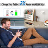 Picture of 20W Type C Fast Charger with 2 Ports for Samsung Galaxy Tab A9+ 12.4" A8 10.5" A7 10.4”; Tab S9/S8/S9+/S9Ultra/S9 FE/S8+/S8 Ultra SM-X210/X200/X700/X800 SM-T500/T220 with 3A Fast Cable (White)
