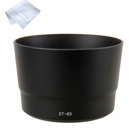 Picture of Fotasy Dedicated Bayonet Lens Hood, Compatible with Canon EF-S 55-250mm f/4-5.6 IS STM Lens, 55-250mm IS STM Lens Hood, ET63, replacement of ET-63 Lens Hood