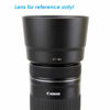 Picture of Fotasy Dedicated Bayonet Lens Hood, Compatible with Canon EF-S 55-250mm f/4-5.6 IS STM Lens, 55-250mm IS STM Lens Hood, ET63, replacement of ET-63 Lens Hood