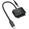 Picture of WAVLINK SATA to USB Type-C Hard Drive Cable, 5Gbps USB C to Sata Cable Support UASP, External Hard Drive SATA I/II/III Connector 2.5" SSD/HDD and 3.5" HDD up to 20TB, Power Adapter Included
