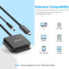 Picture of WAVLINK SATA to USB Type-C Hard Drive Cable, 5Gbps USB C to Sata Cable Support UASP, External Hard Drive SATA I/II/III Connector 2.5" SSD/HDD and 3.5" HDD up to 20TB, Power Adapter Included