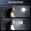 Picture of Neewer CRS6 Softbox Diffusion Dome with 3 Adapter Rings, Compatible with Godox V1 Z1 Z2 Round Head Flash and Square Speedlite Z760 and More, Mount for Video Light MS60B MS60C MS150B