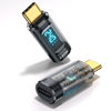 Picture of 240W USB C Adapter Power Meter Tester Transparent (2 Pack) with Wattage LED Digital Display, USB C Male to USB C Female Extension Adapter for iPhone 15 Pro Max MacBook Pro, More USB-C Cables/Devices