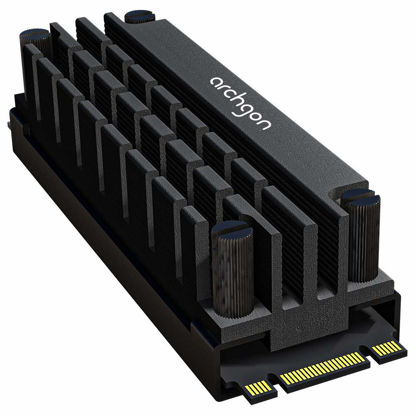 Picture of Archgon HS-1110 SSD Heatsink Cooler for PCIe NVMe M.2 2280 SSD for Workstation Server Rugged Computer IPC Industrial Computer Gaming PC Use (Black)