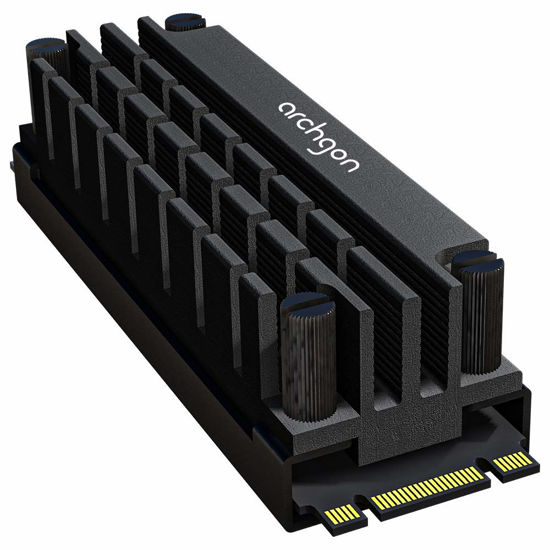 Picture of Archgon HS-1110 SSD Heatsink Cooler for PCIe NVMe M.2 2280 SSD for Workstation Server Rugged Computer IPC Industrial Computer Gaming PC Use (Black)