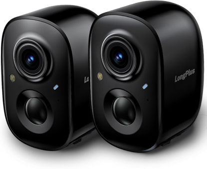 Picture of LongPlus Security Camera Outdoor Wireless, 2K Battery Operated Camera, No Monthly Fee, AI Detection Wifi Home Camera Outside with Siren, 2-Way Audio, Color Night Vision, Work with Alexa (2 Pack)