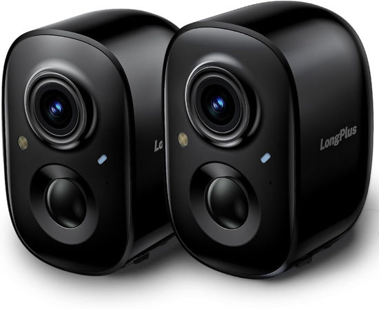 Picture of LongPlus Security Camera Outdoor Wireless, 2K Battery Operated Camera, No Monthly Fee, AI Detection Wifi Home Camera Outside with Siren, 2-Way Audio, Color Night Vision, Work with Alexa (2 Pack)