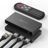 Picture of Fosmon 3-Port HDMI 4K Switch with Remote, Support 4K@60Hz HDCP 2.2 High Speed 18Gbps 3 in 1 Out Auto-Switching 3x1 HDMI 2.0 Switcher Splitter Hub Compatible with PS5, Xbox X, Apple TV