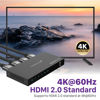 Picture of Fosmon 3-Port HDMI 4K Switch with Remote, Support 4K@60Hz HDCP 2.2 High Speed 18Gbps 3 in 1 Out Auto-Switching 3x1 HDMI 2.0 Switcher Splitter Hub Compatible with PS5, Xbox X, Apple TV