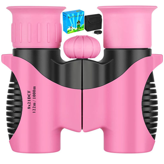 Picture of Compact Mini Binoculars for Kids - 8x21 Zoom Kids Binoculars Toy Gift Shock Proof for 3 4 5 6 7 8 9 10 11 12 13 Years Old Boys Girls Bird Watching Sporting Events Children Best Present
