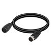 Picture of CERRXIAN DIN 13 PIN Male to Female Electrical Signal Control Cable, UL2919 OD9.0MM 13 PIN Extension Cable (M-F) (1m Black)