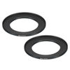 Picture of PATIKIL 58mm-82mm Metal Step Up Ring, 2 Pack Camera Lens Filter Adapter Ring Aluminum Filter Adapter Ring for Camera Lenses Hood, Black