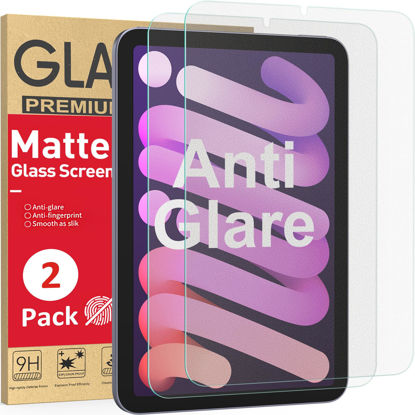 Picture of Ambison 2 Pack Matte Glass Screen Protector Designed for iPad Mini A17 Pro 2024 & iPad Mini 6 2021 8.3", Anti-Glare/Easy Installation/Smooth as Silk, Tempered Glass for iPad Mini 7/6th Generation