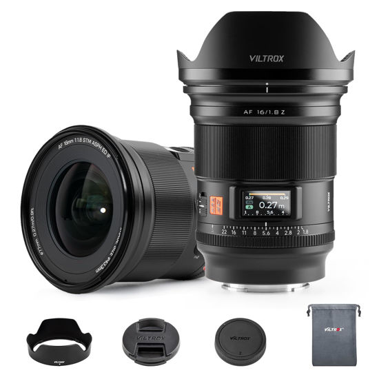Picture of Viltrox AF 16mm F1.8 Z for Nikon Z Mount Lens,Prime Wide Angle Autofocus DF Lens with LCD Screen AF/MF Switch Compatible with Nikon Z Mount Z5 Z50 Z6 Z6II Z7 Z7II ZFC Z30 Z9 Z8 ZF