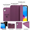Picture of MoKo for iPad 10th Generation Case 2022, Slim Stand Hard PC Translucent Back Shell Smart Cover Case for iPad 10th Gen 10.9 inch 2022, Support Touch ID, Auto Wake/Sleep, Deep Purple