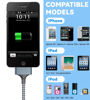 Picture of Herfair USB to 30 Pin Charger Cable Nylon Braided USB Charging Cord Compatible with i-Phone 4/4s/3G/3GS, iPad 1 2 3, iPod Touch 4 3 2 1, iPod Classic 3 2 1 (3FT)